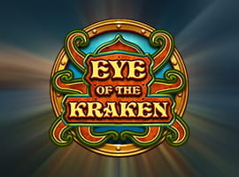 Eye of the Kraken slot game logo and free demo prompt.