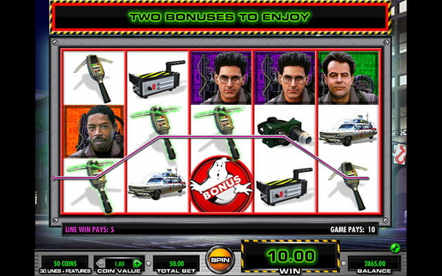 The slot based on the 1980's smash hit movie franchise Ghostbusters