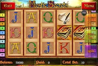 The mobile version of the slot Mystic Secrets