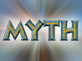 The Myth slot game logo and free demo.