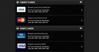 Payment Methods available at CasinoCruise