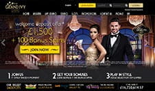 The Grand Ivy Casino homepage