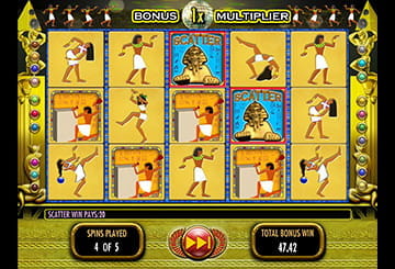 Welcome To the Pharaoh’s Tomb round with free spins!