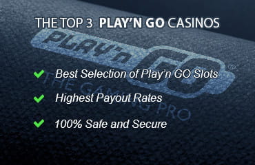 Criteria of the top 3 Play'n GO online casinos: best selection of slots, high RTPs, secure online casino website.