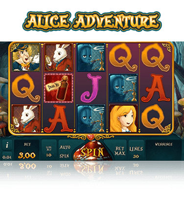 In-game view of Alice Adventure online slot