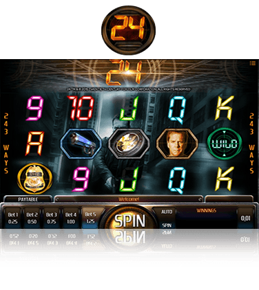 In-game view of 24 online slot