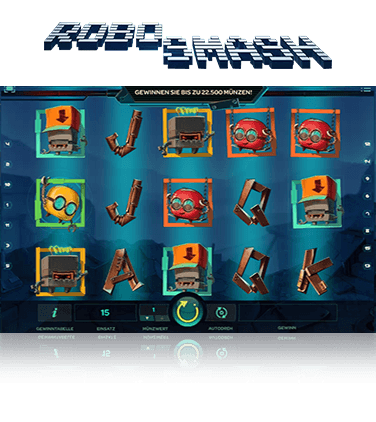 In-game action from the Robo Smash slot