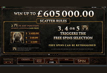 Game of Thrones 243 Ways Video Slot Max Win