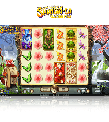 The Legend of Shangri La Cluster Pays Game